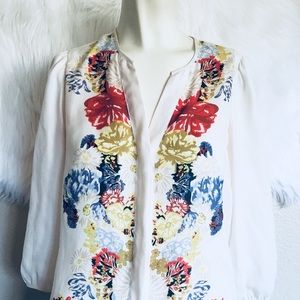 H&M Women’s Blouse Button Down Floral Size 8